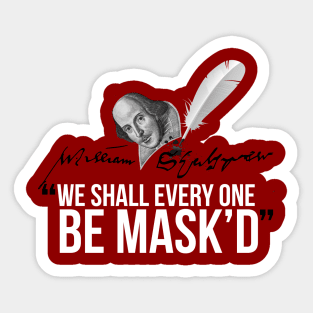 Shakespeare Mask'd Sticker